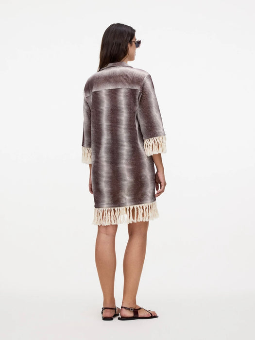 OAS Women Aya Net Dress in Merlot Echo