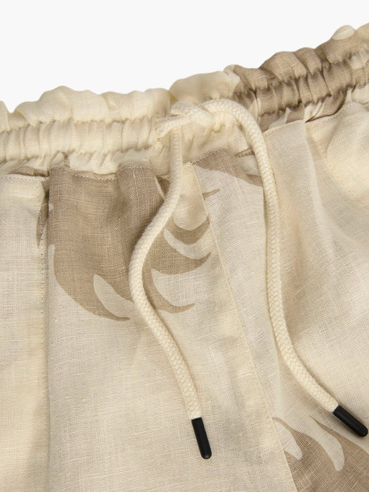 OAS Women Linen Shorts in Hazel Ember