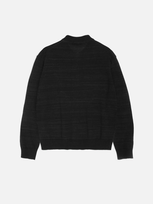 YMC Men Ratpack Cardigan in Black Marl