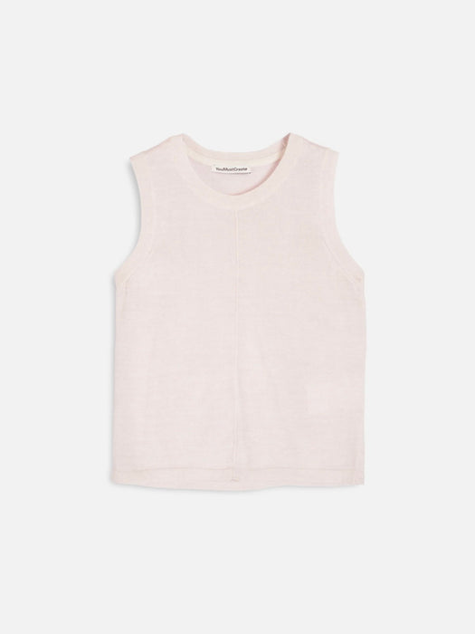 YMC Women Dot Knit Vest in Pink Marl