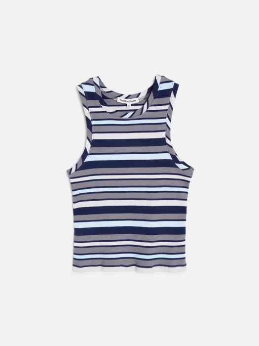 YMC Women Dot Vest in Blue Multi