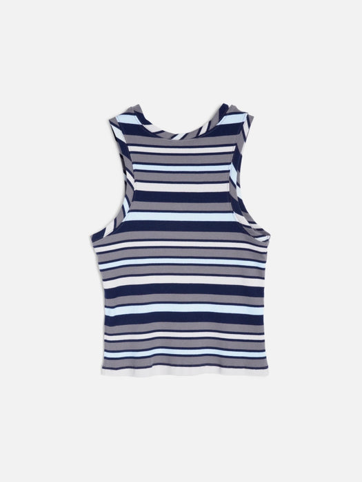 YMC Women Dot Vest in Blue Multi