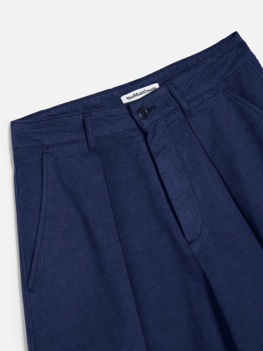 YMC Women Deadbeat Trousers in Blue