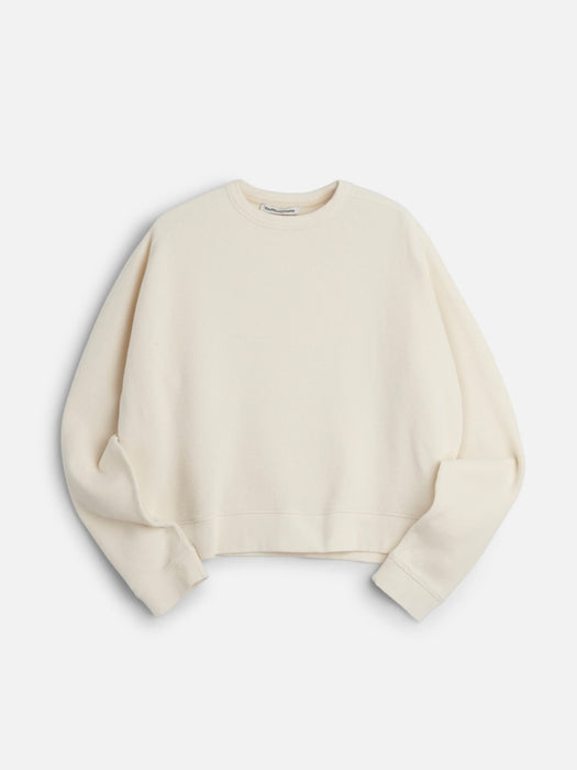 YMC Women Almost Grown Sweat in Off-white Waffle