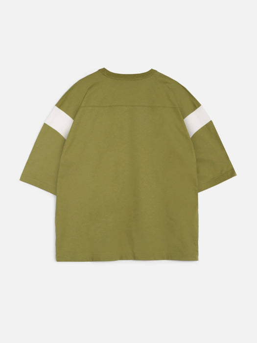 YMC Women Skate T-shirt in Green/White