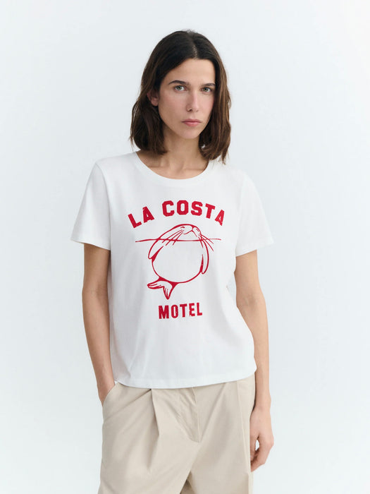 Thinking Mu Animal Motel Ida T-Shirt in White