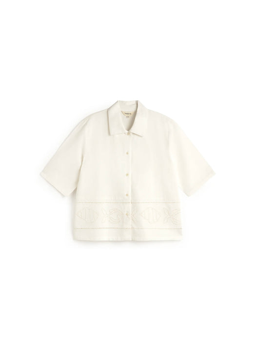 Thinking Mu And Blouse in Vainica White Embroidery