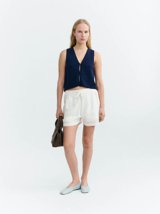 Thinking Mu Geraniol Shorts in Vainica White