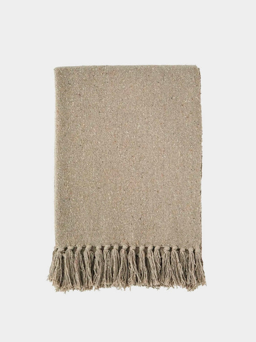 Recycled Cotton Throw in Taupe