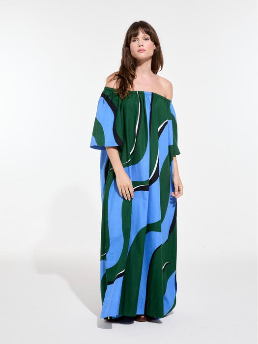 Mapoésie Palao Madone Dress in Teal