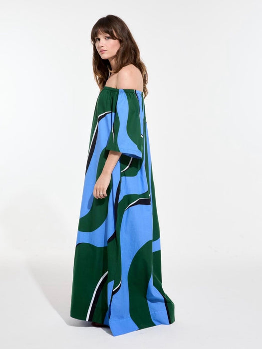 Mapoésie Palao Madone Dress in Teal