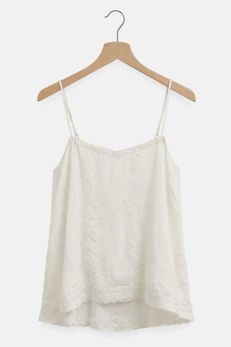 Anne-Mi Solea Sleeveless Top in White Sand