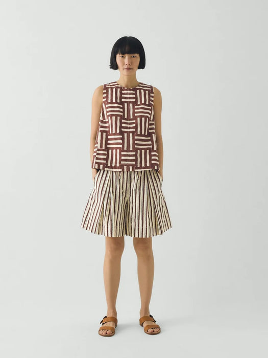 Toast Women Sorbet Stripe Shorts in Pastel Lemon