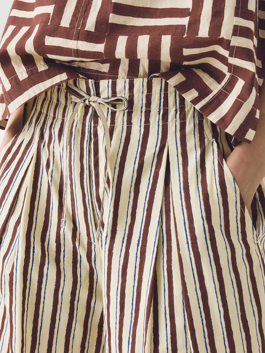 Toast Women Sorbet Stripe Shorts in Pastel Lemon