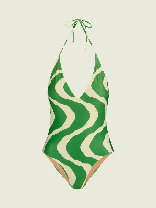 OAS Women Lido Bathing Suit in Rippling Green