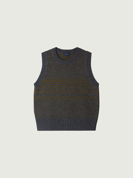 Soeur Namastej Sleeveless Pullover in Grey / Olive