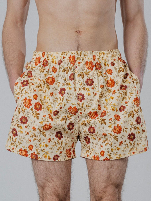 Pockies Boxer Shorts in Floral Off-White