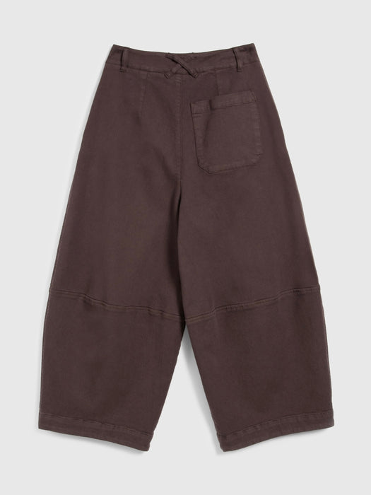 YMC Women Deadbeat Trouser in Brown Twill
