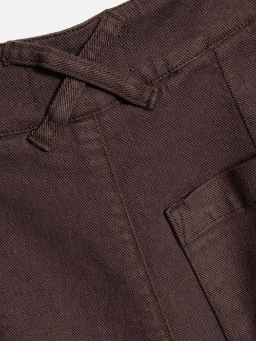 YMC Women Deadbeat Trouser in Brown Twill