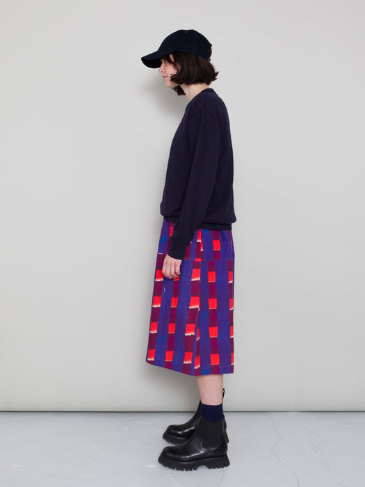 Folk Women Pointelle Crew Knit in Dark Navy