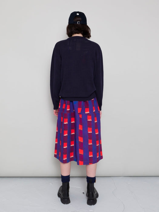 Folk Women Pointelle Crew Knit in Dark Navy