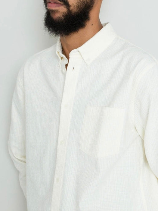 Folk Relaxed Fit Shirt in Ecru Tapestry