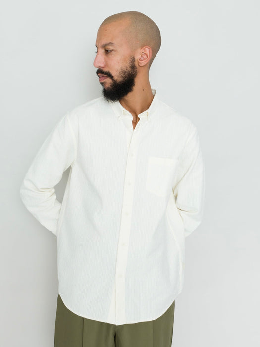 Folk Relaxed Fit Shirt in Ecru Tapestry