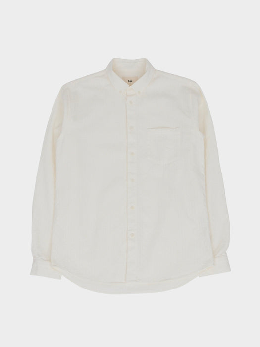 Folk Relaxed Fit Shirt in Ecru Tapestry