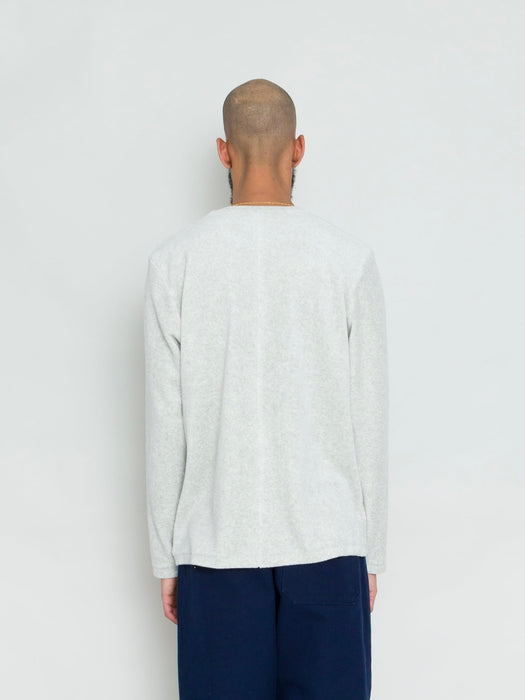 Folk LS Loopback Tee in Greige Melange