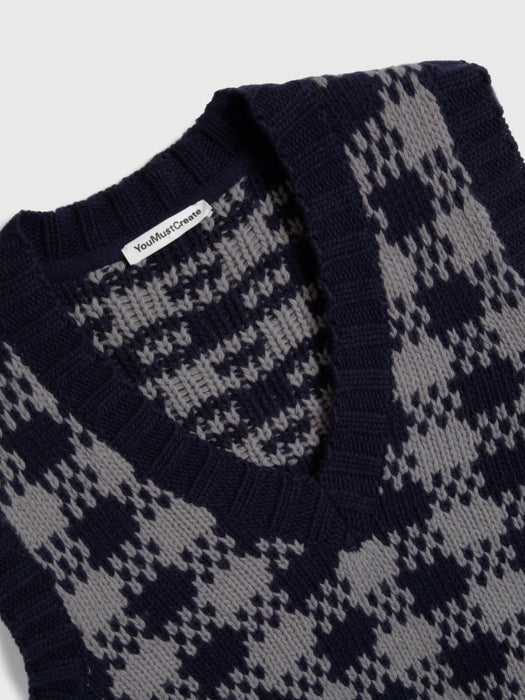 YMC Women Heidi Vest in Navy / Grey