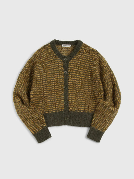 YMC Women Disorder Cardigan in Yellow / Green