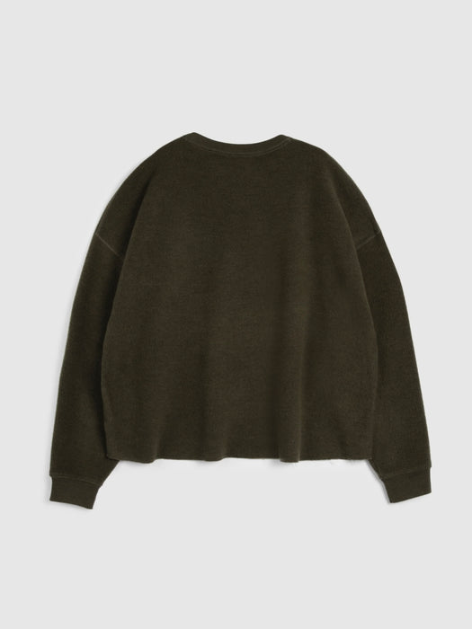 YMC Women Studio Sweatshirt in Dark Green