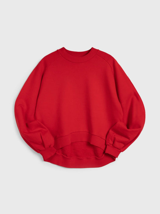 YMC Women Bellow Sleeve Sweatshirt in Red