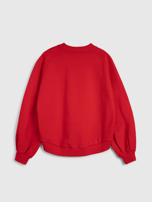 YMC Women Bellow Sleeve Sweatshirt in Red