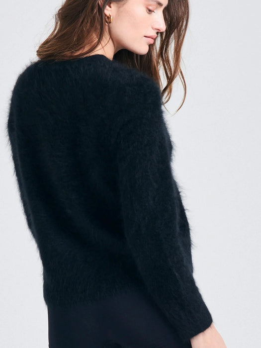 Jumper 1234 Cashmere Brushed Crew Knit in Night