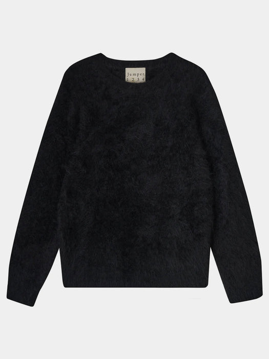 Jumper 1234 Cashmere Brushed Crew Knit in Night