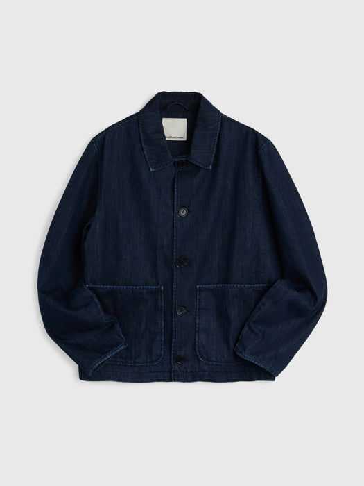 YMC Men Groundhog Jacket in Indigo Denim