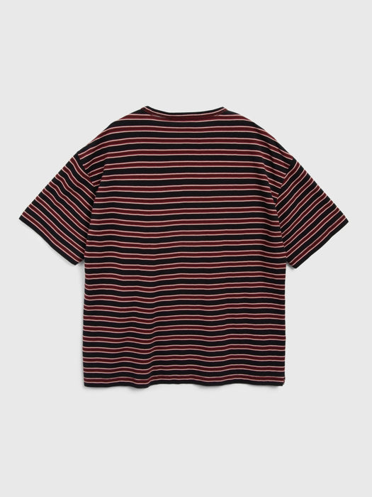 YMC Men Triple T-shirt in Multi Stripe