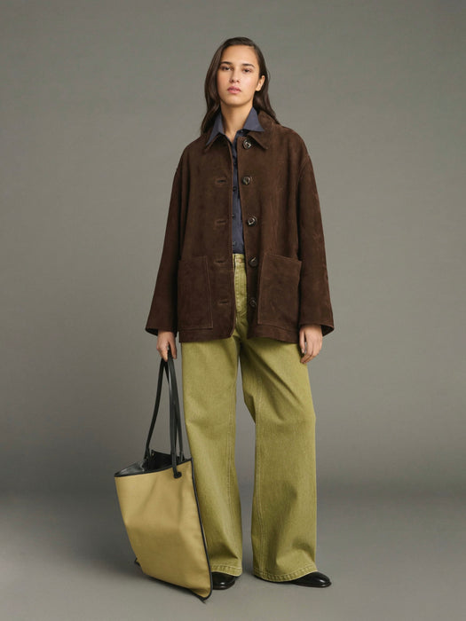 Soeur Vincenzo  Suede Jacket in Ebony