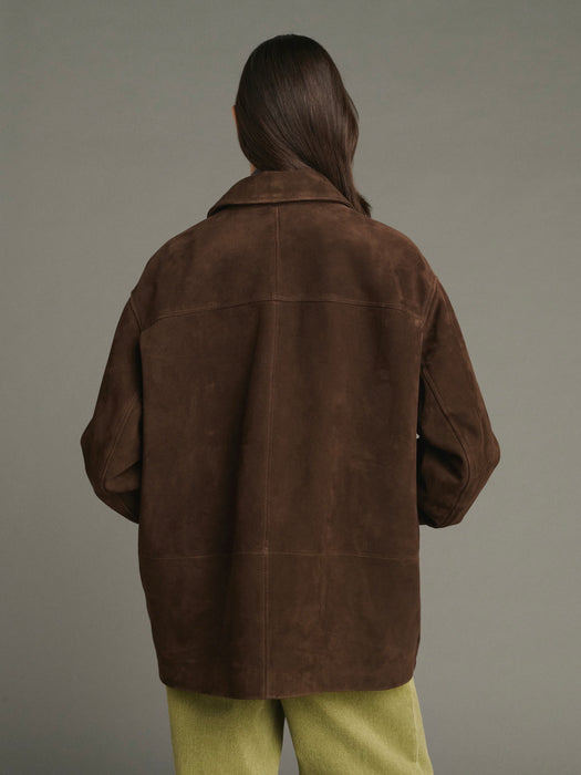 Soeur Vincenzo  Suede Jacket in Ebony