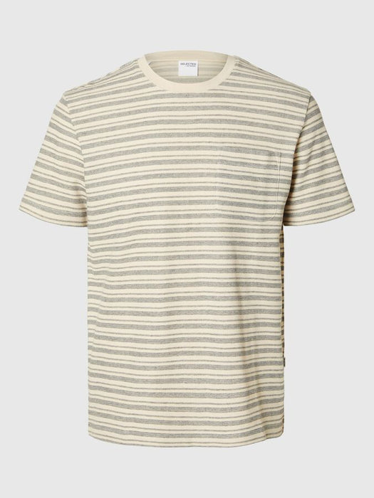 Selected Homme Sune T-Shirt in Asphalt Stripe