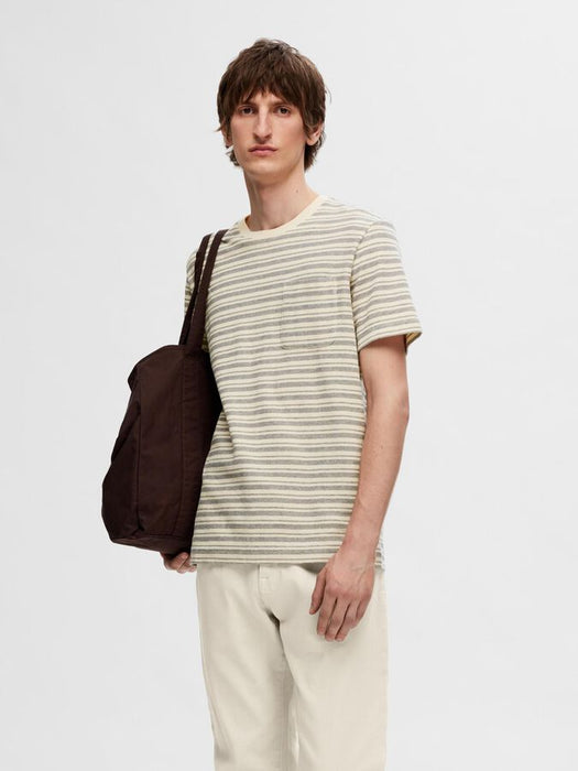 Selected Homme Sune T-Shirt in Asphalt Stripe