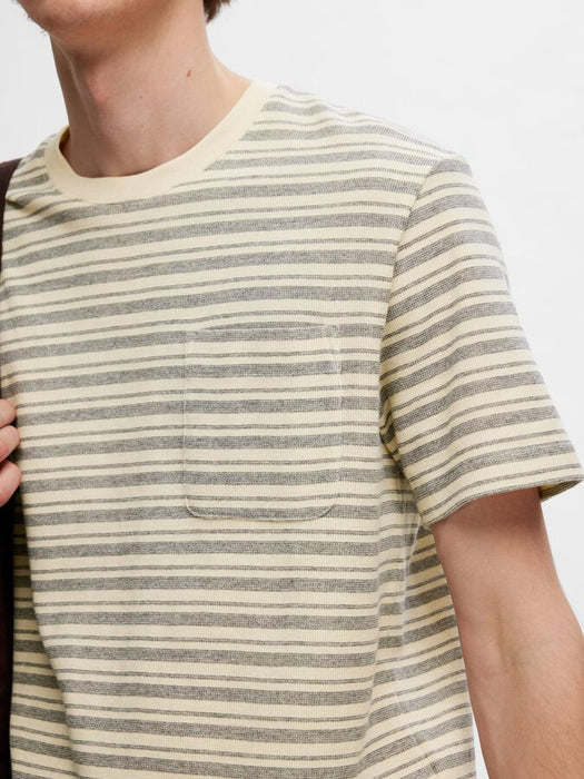 Selected Homme Sune T-Shirt in Asphalt Stripe