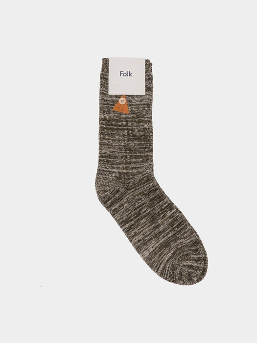 Folk Melange Socks in Forest Mix