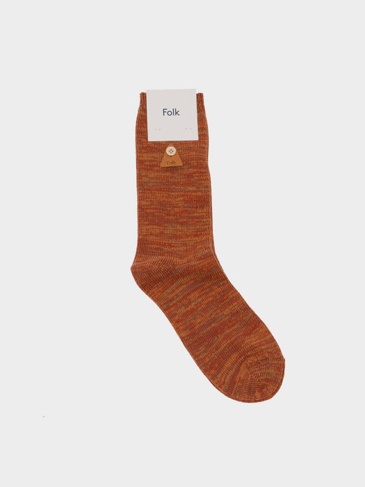 Folk Melange Socks in Amber Mix