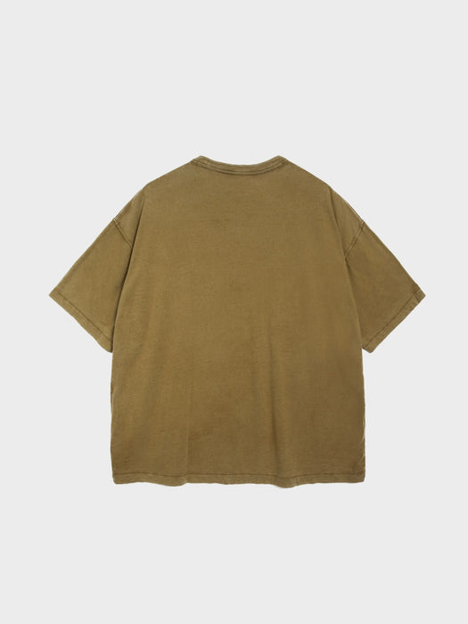 YMC Men Triple T-Shirt in Olive Green