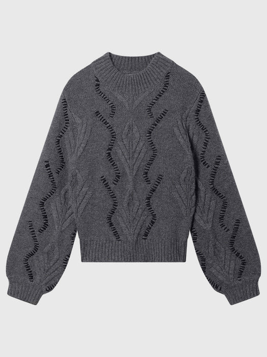 Jumper 1234 Overstitch Cable Turtle in Iron Mountain