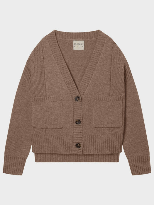 Jumper 1234 Guernsey Cardigan in Late Autumn