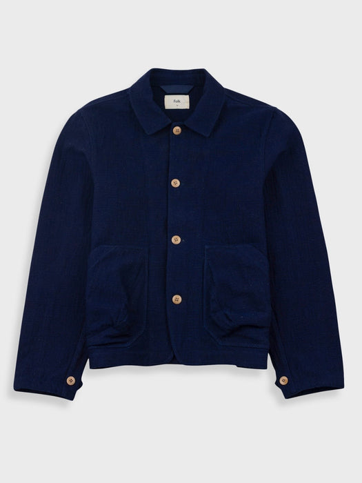 Folk Prism Jacket in Indigo Texture