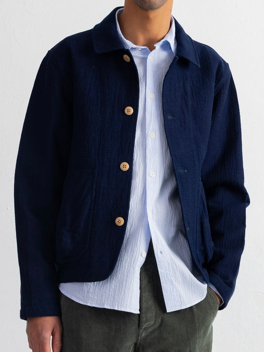 Folk Prism Jacket in Indigo Texture